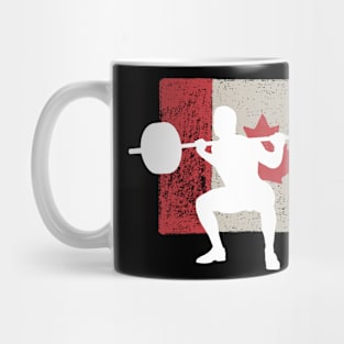 Powerlifting Squats Canadian Flag Mug